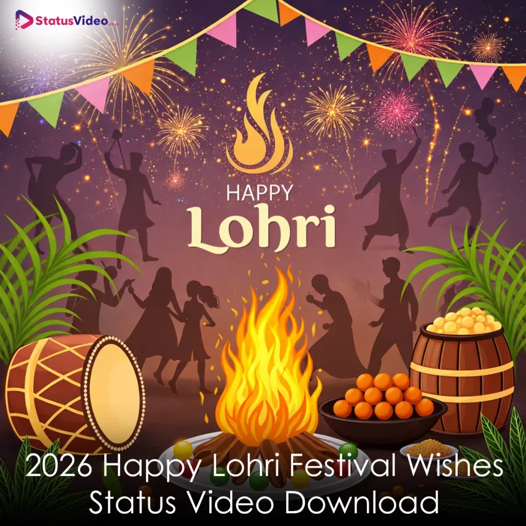 2026 Happy Lohri Festival Wishes Status Video Download